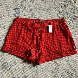 Red polka dot pajama shorts aerie